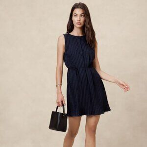 Banana Republic Jacquard Pleated Mini Dress